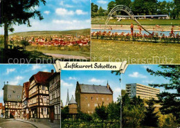 72839464 Schotten Panorama Schwimmbad Fachwerkbauten Rathaus Schloss Heilstaette - Autres & Non Classés