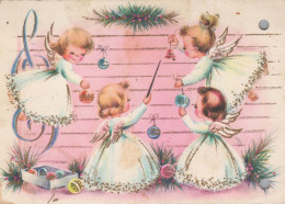 ENGEL Neujahr Weihnachten Vintage Ansichtskarte Postkarte CPSM #PAS766.DE - Angels