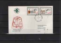 Schweiz Luftpost FFC ITabso 20.5.1966 Varna - Zürich - Eerste Vluchten