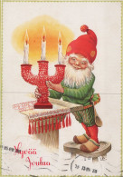 WEIHNACHTSMANN SANTA CLAUS WEIHNACHTSFERIEN Vintage Postkarte CPSM #PAK986.DE - Kerstman