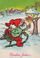 WEIHNACHTSMANN SANTA CLAUS WEIHNACHTSFERIEN Vintage Postkarte CPSM #PAK707.DE - Santa Claus