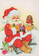 WEIHNACHTSMANN SANTA CLAUS TIERE WEIHNACHTSFERIEN Vintage Postkarte CPSM #PAK645.DE - Kerstman