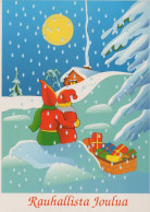 WEIHNACHTSMANN SANTA CLAUS KINDER WEIHNACHTSFERIEN Vintage Postkarte CPSM #PAK303.DE - Kerstman