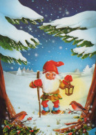 WEIHNACHTSMANN SANTA CLAUS WEIHNACHTSFERIEN Vintage Postkarte CPSM #PAK014.DE - Santa Claus