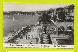 06 MENTON N°14 La Promenade Du Casino Le Cap Martin Piscine Plongeoir Baignade VOIR DOS Et Flamme Festival En 1961 - Menton