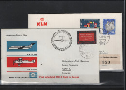 Schweiz Luftpost FFC KLM 25.4.1966 Genf - Amsterdam Vv - Primeros Vuelos