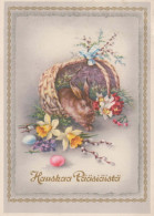 PASCUA CONEJO Vintage Tarjeta Postal CPSM #PBO415.ES - Pasqua