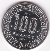 République Gabonaise. 100 Francs 1975 Essai , En Nickel . KM# E6, FDC - Gabon