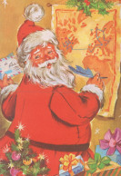 PAPÁ NOEL NAVIDAD Fiesta Vintage Tarjeta Postal CPSM #PAK705.ES - Santa Claus