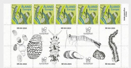 Aland.2024.Europa CEPT.Underwater Fauna And Flora.1 V.  * 5 + Tab ** . - 2024