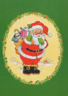 PAPÁ NOEL NAVIDAD Fiesta Vintage Tarjeta Postal CPSM #PAJ663.ES - Santa Claus