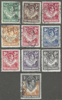 Northern Rhodesia. 1938-52 King George VI. 10 Used Values To 1/-. SG 25etc. M5056 - Nordrhodesien (...-1963)