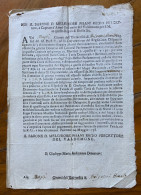 STORIA DELLA SICILIA - PALERMO 14 Maggio 1758  - BARONE D.MELCHIORE PISANI DEL VALDEMONE ..... - Historical Documents