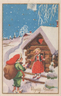 PÈRE NOËL NOËL Fêtes Voeux Vintage Carte Postale CPSMPF #PAJ460.FR - Santa Claus
