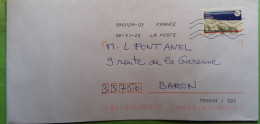 France Lettre Verte Serie Terre De Tourisme   Avec Timbre Dune Du Pilat Et Banc D'Arguin Arcachon Gironde   , 2022, TB - Storia Postale