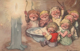 Happy New Year Christmas CHILDREN Vintage Postcard CPSMPF #PKG473.GB - Nouvel An