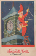 Happy New Year Christmas GNOME Vintage Postcard CPSMPF #PKD291.GB - Nouvel An