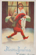 Happy New Year Christmas GNOME Vintage Postcard CPSMPF #PKD105.GB - Nouvel An