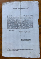 STORIA DELLA SICILIA - PALERMO 10 Agosto 1758  - Sui Libri Stampati Nel Regno E Fuori.... - Historical Documents