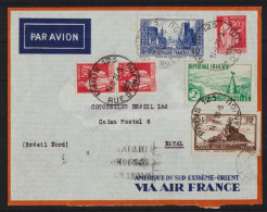 FRANCE - Lettre Par Avion - AIR FRANCE - Paris - Natal Du 23.5.36  Arrivée 25.5.36. Bel Affranchissement. - Cartas & Documentos