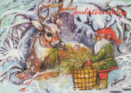 SANTA CLAUS Happy New Year Christmas Vintage Postcard CPSM #PBL558.GB - Santa Claus