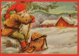 Happy New Year Christmas GNOME Vintage Postcard CPSM #PBA729.GB - New Year