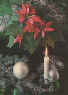 Happy New Year Christmas CANDLE Vintage Postcard CPSM #PBA351.GB - New Year