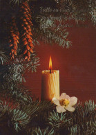 Happy New Year Christmas CANDLE Vintage Postcard CPSM #PBA291.GB - New Year