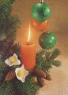 Happy New Year Christmas CANDLE Vintage Postcard CPSM #PBA047.GB - Nieuwjaar