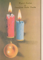 Happy New Year Christmas CANDLE Vintage Postcard CPSM #PAZ291.GB - Nieuwjaar