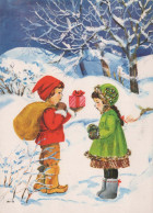 Happy New Year Christmas CHILDREN Vintage Postcard CPSM #PAY891.GB - Nouvel An
