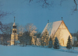 Happy New Year Christmas CHURCH Vintage Postcard CPSM #PAY308.GB - Nieuwjaar