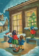 Happy New Year Christmas CHILDREN Vintage Postcard CPSM #PAY053.GB - Nieuwjaar