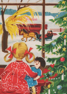 Happy New Year Christmas CHILDREN Vintage Postcard CPSM #PAY246.GB - Nieuwjaar