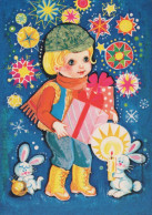 Happy New Year Christmas CHILDREN Vintage Postcard CPSM #PAW741.GB - Nieuwjaar