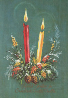 Happy New Year Christmas CANDLE Vintage Postcard CPSM #PAW116.GB - Nouvel An