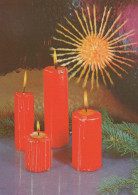 Happy New Year Christmas CANDLE Vintage Postcard CPSM #PAV873.GB - Año Nuevo