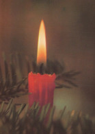 Happy New Year Christmas CANDLE Vintage Postcard CPSM #PAV569.GB - New Year