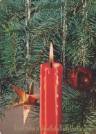 Happy New Year Christmas CANDLE Vintage Postcard CPSM #PAV449.GB - New Year