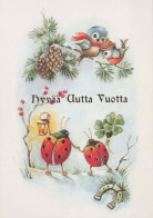 Happy New Year Christmas HORSESHOE Vintage Postcard CPSM #PAT939.GB - Neujahr