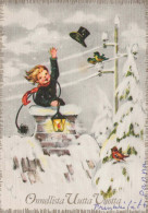 Happy New Year Christmas CHILDREN Vintage Postcard CPSM #PAU062.GB - New Year