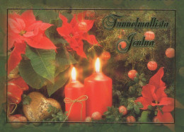 Happy New Year Christmas CANDLE Vintage Postcard CPSM #PAT633.GB - Neujahr