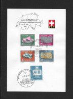 1961 PTT FALTBLATT ► Langenthal 71. Schweiz. Philatelisten-Kongress Mit PP-Satz 1961 - Cartas & Documentos