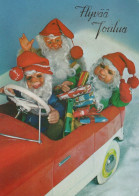 SANTA CLAUS CAR AUTO CHRISTMAS Holidays Vintage Postcard CPSM #PAK011.GB - Santa Claus