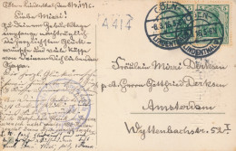 BRIEFKAART 1916 AUSLANDSTELLE EMMERICH FREIGEGEBEN  - COLN NAAR AMSTERDAM - Briefe U. Dokumente