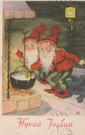 Buon Anno Natale GNOME Vintage Cartolina CPSMPF #PKG545.IT - Neujahr