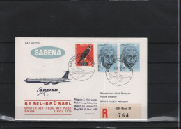 Schweiz Luftpost FFC Sabena 3.11.1972 Basel - Brüssel - First Flight Covers