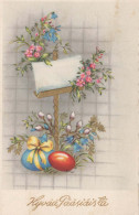 PASQUA FIORI UOVO Vintage Cartolina CPA #PKE179.IT - Ostern