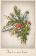 Buon Anno Natale Vintage Cartolina CPSMPF #PKD665.IT - Neujahr