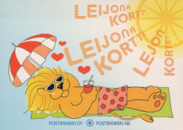 LEONE Animale Vintage Cartolina CPSM #PBS033.IT - Leoni